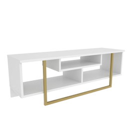 Hanah Home Asal 120 Soporte para TV Dorado y Blanco